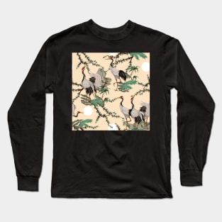 Chinese crane bird pattern Long Sleeve T-Shirt